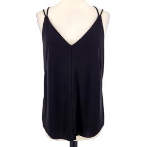 Anthropologie Deletta Black Spaghetti Strap Camisole Top